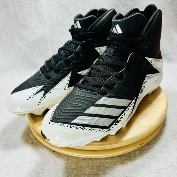 Adidas Freak X MD Football cleats Men’s Size 8.5 Black White Shoes Boots Mid - Picture 2 of 9